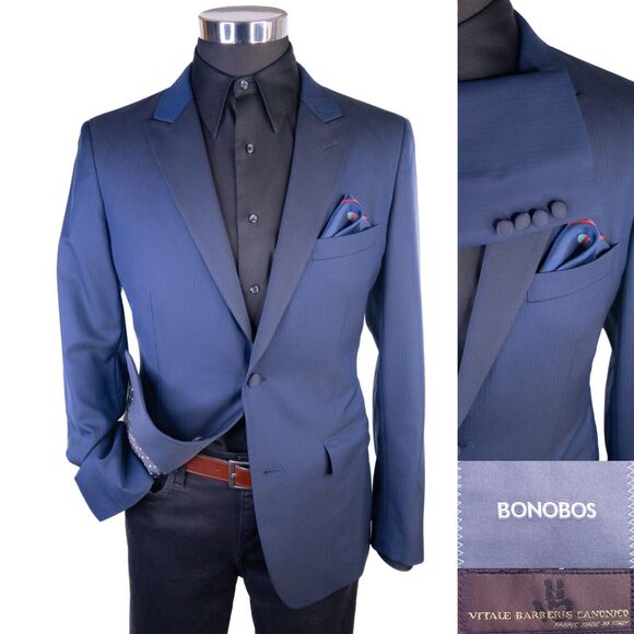 Bonobos Blue Tuxedo Jacket - Picture 1 of 15